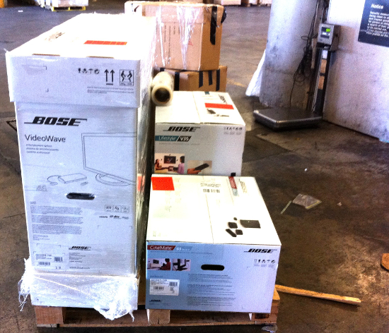 bose audio visual equipment shipment